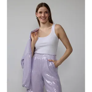 NY&C New‎ York & Company Sequin Shorts Lilac Purple Party Sparkly XL thumbnail 6