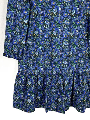 NWT Free People cotton floral ruffle The Avenue mini dress whimsy cottage SZ XS thumbnail 5