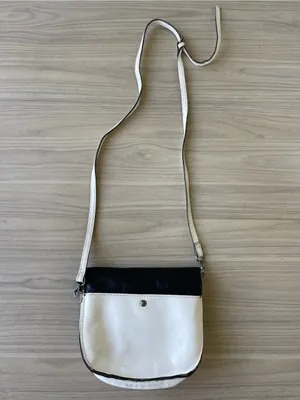 Patricia Nash Black and White Leather Two-Tone Crossbody thumbnail 4