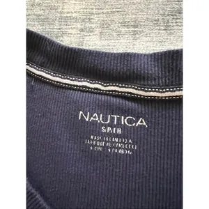 Nautica Navy Blue Polka Dot Plush Velour Pajama Set Women's Small thumbnail 5