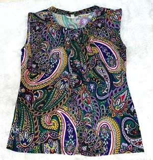 Dana Buchman Sleeveless Top Sz M thumbnail 1
