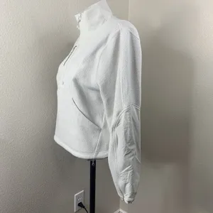 Lululemon Fleece Pullover Ripstop Hiking Pullover 1/2 Zip Bone Sz 6 Mock Neck thumbnail 5