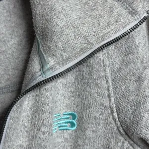 New Balance Women Gray Full Zip Sweater Jacket size petite‎ Small. thumbnail 4