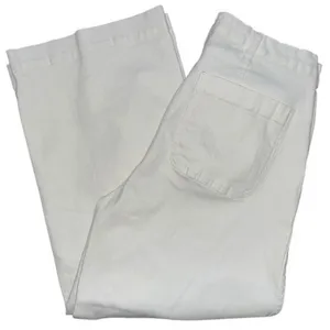 Oat New York Women’s Size 6 28 White Wide Leg High Rise Cropped Denim Jeans thumbnail 2