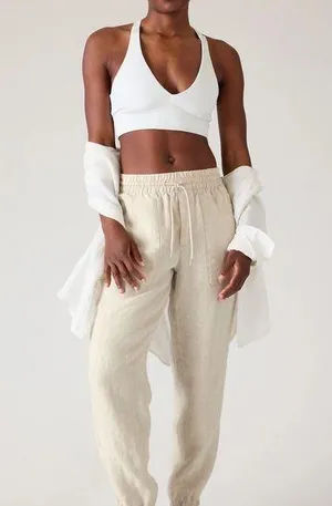 Athleta Cream Joggers thumbnail 1