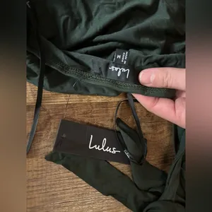 Lulus Cute Inspiration Dark Green Sleeveless Halter Top thumbnail 6