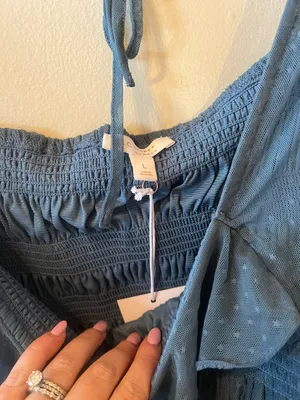 NWT Lauren Conrad Smocked Long Sleeve thumbnail 2