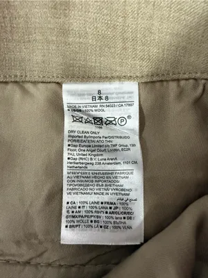 Banana Republic High-Rise Modern Straight Wool Pants Size 8 Khaki thumbnail 4