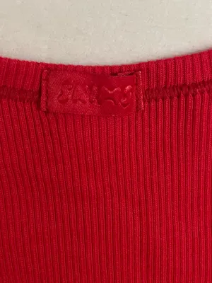 Skims Ribbed Red Scoop Neck Tank Top Size XL Special Edition Color thumbnail 5