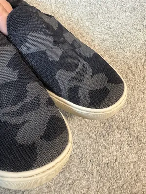 Rothy's Slip-On Sneakers - Black & Gray Camo size 8 thumbnail 7