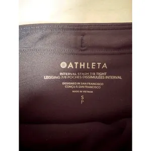 Athleta Interval Stash 7/8 Tight Black High Rise Leggings 821389-03 Small thumbnail 6