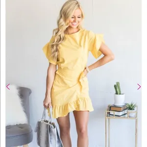 ✨HP✨Shine After Sundown Dress Mustard✨ thumbnail 3