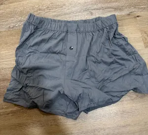 Women’s Gray Elastic Waist Boxer lounge Shorts thumbnail 1