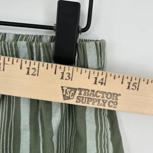 Fresh Produce‎ Green Striped Cotton Cargo Crop Capri Pants Size S Boho Indie thumbnail 7