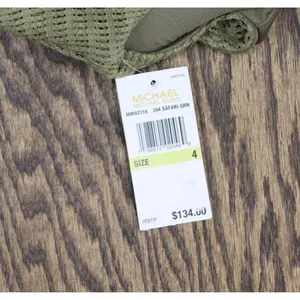 Michael by Michael Kors Womens Crochet One Shoulder One Piece Safari Green 4 thumbnail 4
