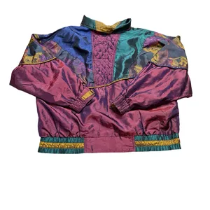 ✨🧥 Vintage Clipper Bay Colorblock Windbreaker Jacket 80s 90s L‎ 🧥✨ thumbnail 2