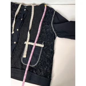 POL Black Lace Mixed Media Utility 2 Piece Matching Set Jacket Pants Small thumbnail 10