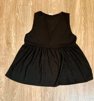 Zig Zag NWOT Women's Stripe Magenta Black Waffle Knit Sleeveless Top sz 2XL thumbnail 3
