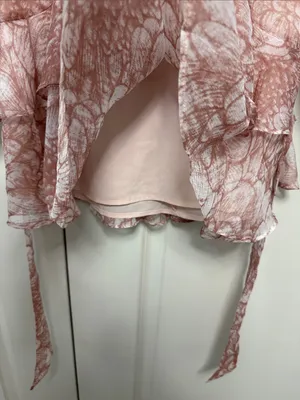 Selfie Leslie Blush Floral Wrap Mini Dress thumbnail 7