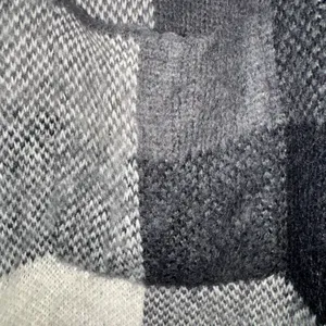 American Eagle Buffalo Plaid Longline Cardigan Sweater Black Grey White L/XL‎ thumbnail 8