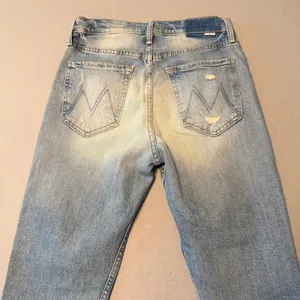 MOTHER The Tomcat Straight Leg Distressed Jeans Light Blue Women Size 28 thumbnail 11