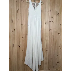 NWT Lulus Long-Lasting Love Ivory Lace V-Neck Mermaid Dress Wedding Bride Size L thumbnail 8