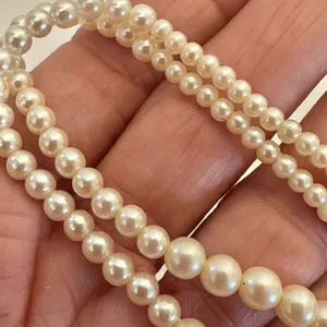 1928 faux pearl single strand necklace thumbnail 3