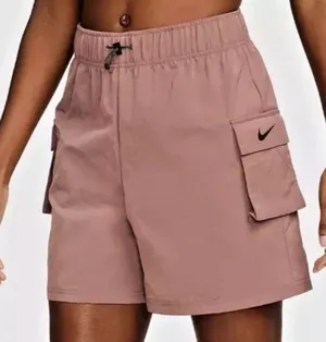 Nike Sportswear Essential Women's Woven High-Rise Cargo Shorts - Smokey Mauve XS thumbnail 1