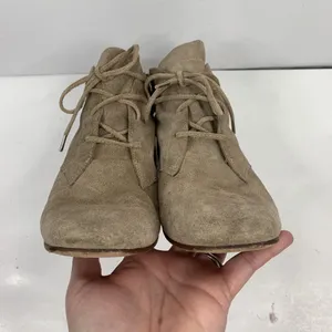 Elizabeth and James Size 8.5 B Bootie E-Camo Lace Around Suede Tan Stone Women’s thumbnail 7