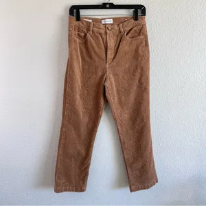 LOFT Women's Straight Corduroy High‎ Rise Pants Perfect Camel thumbnail 2