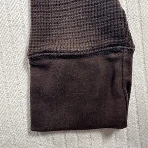 Lauren Ralph Lauren Women’s XL Brown Waffle Knit Thermal Shawl Collar Pullover thumbnail 11