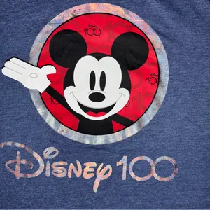 Disney Mickey Mouse Red and Blue Graphic Tee thumbnail 4