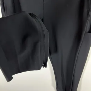 Athleta Stella‎ Shale Black Ankle Zip Stretch Trouser Pants Women's Size 12 thumbnail 4