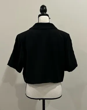 Dazy Cropped Blazer Black Size XL thumbnail 4