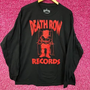 Death Row Records Electric Chair Inmate Logo Long Sleeve XL thumbnail 1