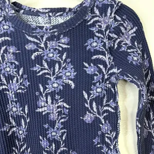 NEW Free People Pretty Little Folk Vines Soft Thermal Long Sleeve Cotton Top XS thumbnail 5