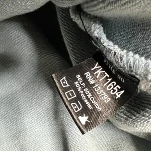 POL Denim Patchwork Hoodie Jacket Women’s Small Blue Gray Zip Up Boho Studded thumbnail 4