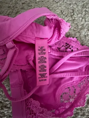 Skims Fits Everybody Lace Trim Triangle Bralette In Neon Orchid thumbnail 5