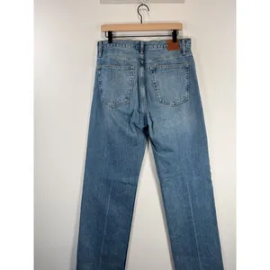 ANINE BING Jeans Nordic Blue Roy Organic Cotton Relaxed Straight Split Hem 30 thumbnail 8