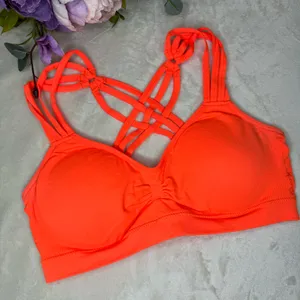 NEW Anemone Bright Orange Strappy Bralette thumbnail 1