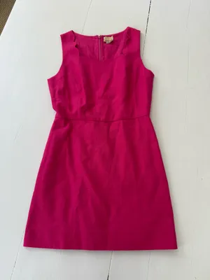J crew hot pink sleeveless dress thumbnail 1