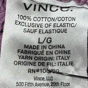 Vince‎ Womens Size Large Crochet Camisole Tank Top Square Neck Knit Purple Lilac thumbnail 9