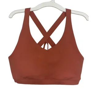Prana Orange Cross Back Sports Bra M Loungewear Yoga Outdoors Gym Stretch thumbnail 1