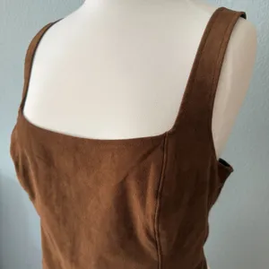 Abercrombie & Fitch Fuax Suede Squareneck Tank Size Large thumbnail 2