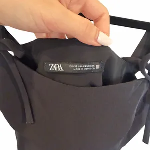 Zara Black Corset Crop Top with Bow Straps XS thumbnail 5