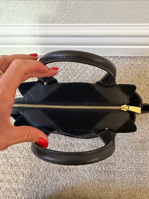 Michael Kors Rollins Small Chevron Satchel Top Handle Bag Black Purse thumbnail 4