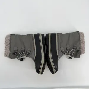 Sorel Waterproof Duck Boots Womens 7 Gray Faux‎ Fur Winter Snow thumbnail 4
