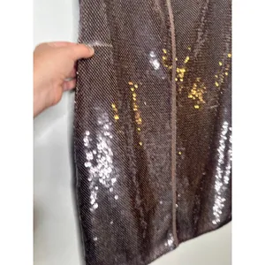 A.L.C. Brown Sequin Adjustable Strap Square Neck Sleeveless Dani Mini Dress sz S thumbnail 10