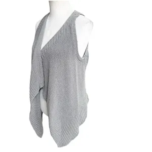 Theory Women’s Draped Knit Vest Size Large Gray Minimalist Quiet Luxury thumbnail 2