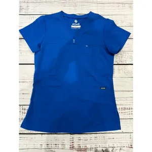 Adar Pro Women's Scrub Set XS‎ Royal Blue V-Neck Top & Pants Workwear thumbnail 3